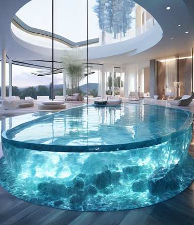 Acrylic swimming pool