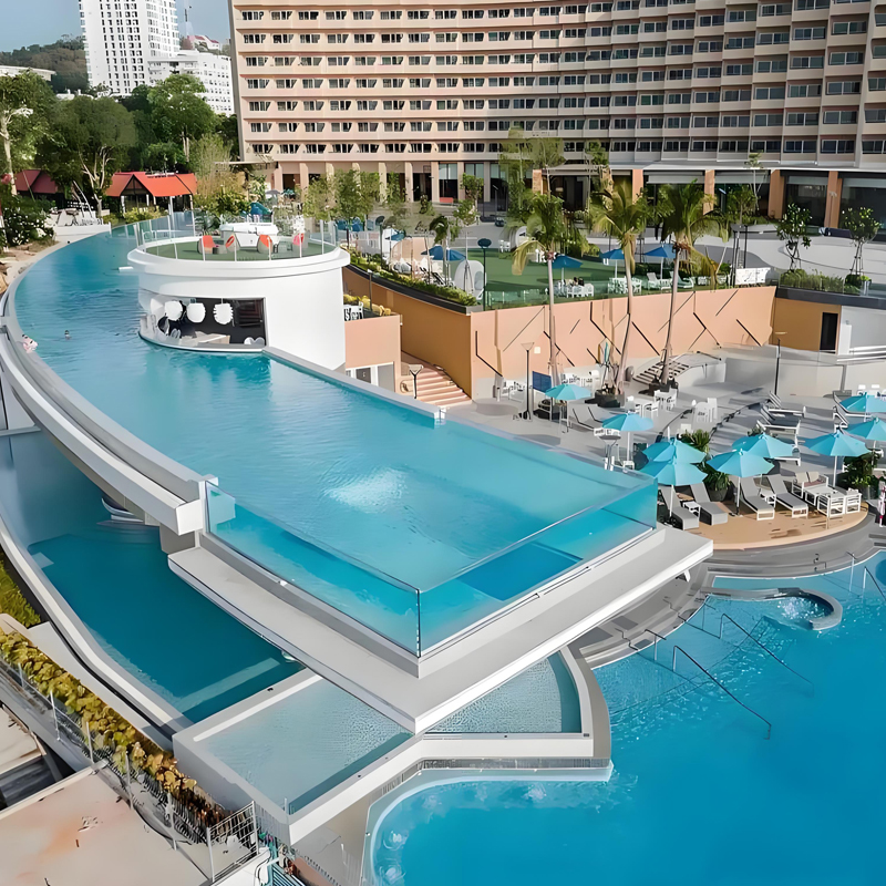 Acrylic infinity swimming pool