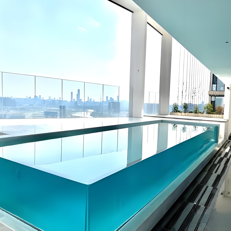 Acrylic L-shaped swimming pool